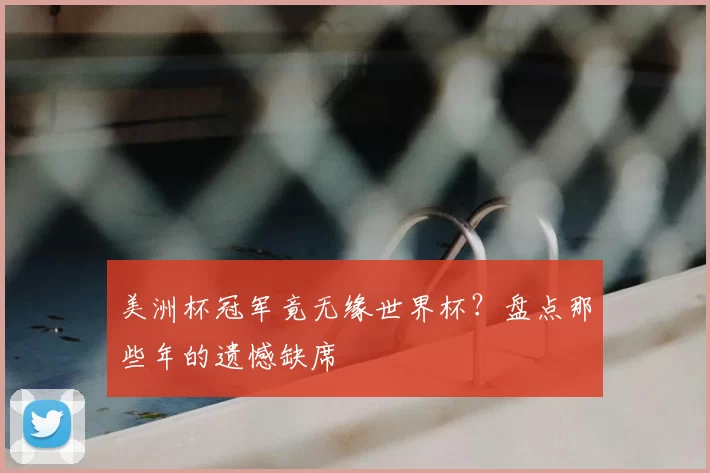 美洲杯冠军竟无缘世界杯?盘点那些年的遗憾缺席